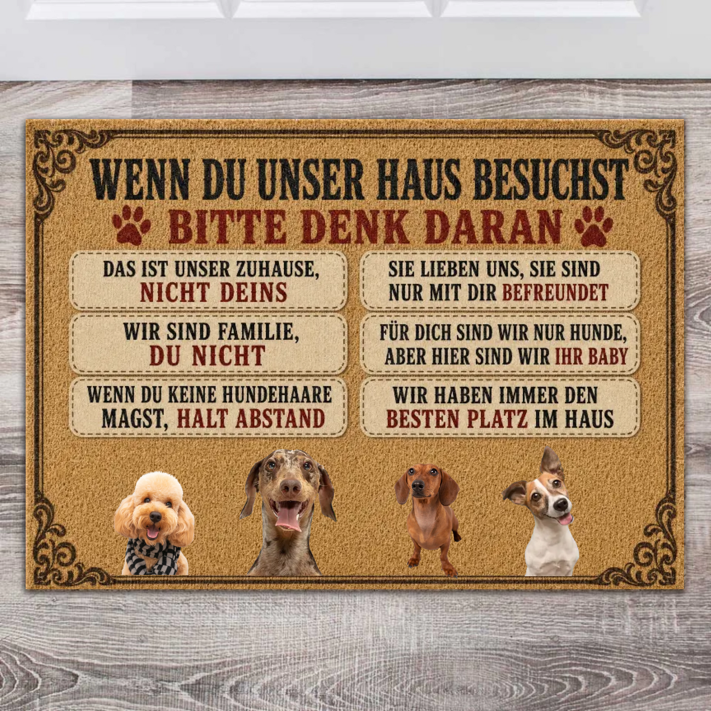 Hunde Fußmatte mit Foto – Personalisiert für Hundebesitzer
