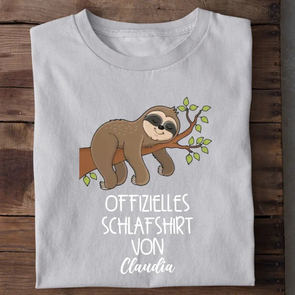 Offizielles Schlafshirt - Peronalisiertes T-Shirt