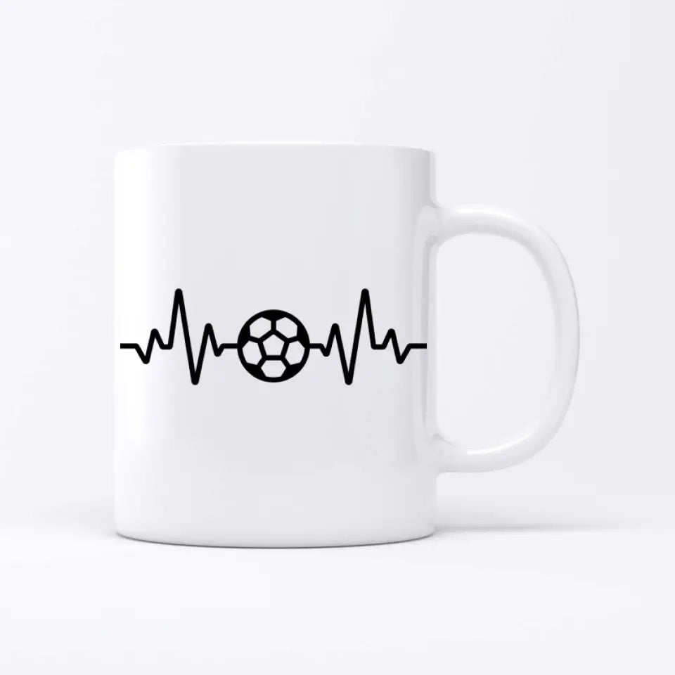 Fußball Star Tasse – Detailansicht personalisierte Fußball-Tasse