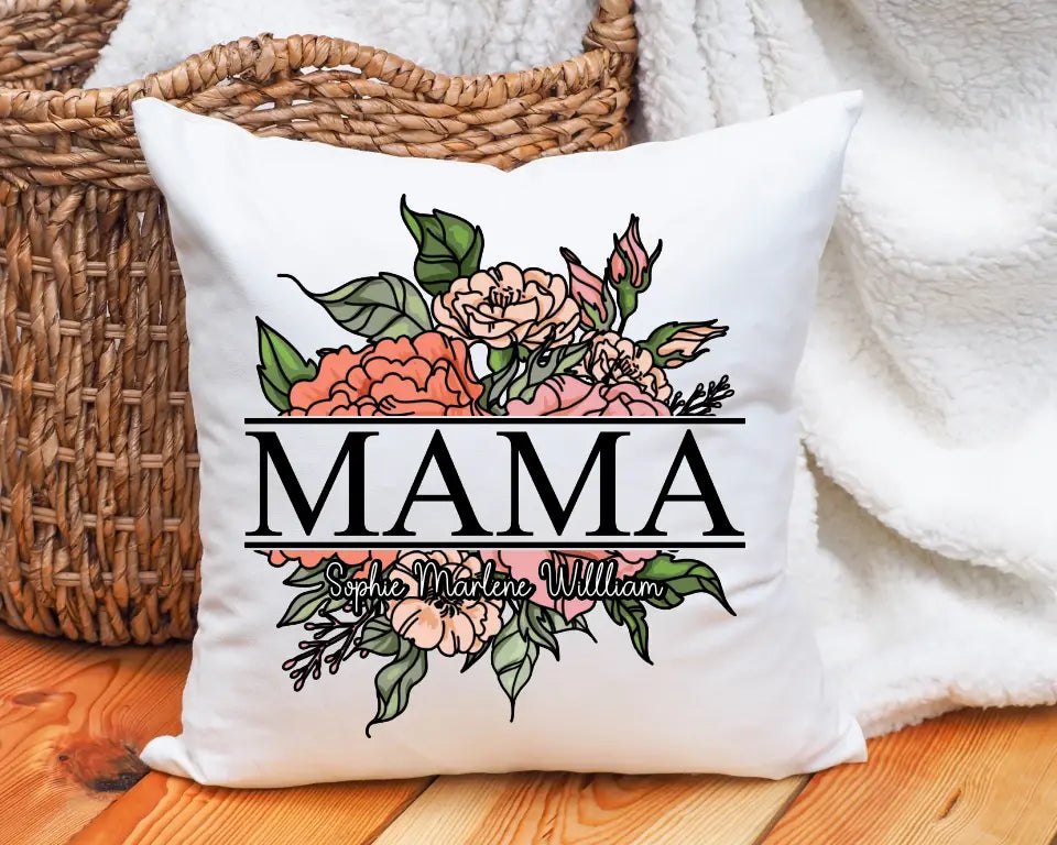 Mama Muttertag Kissen personalisiert – Schönstes Muttertagsgeschenk mit Kindernamen