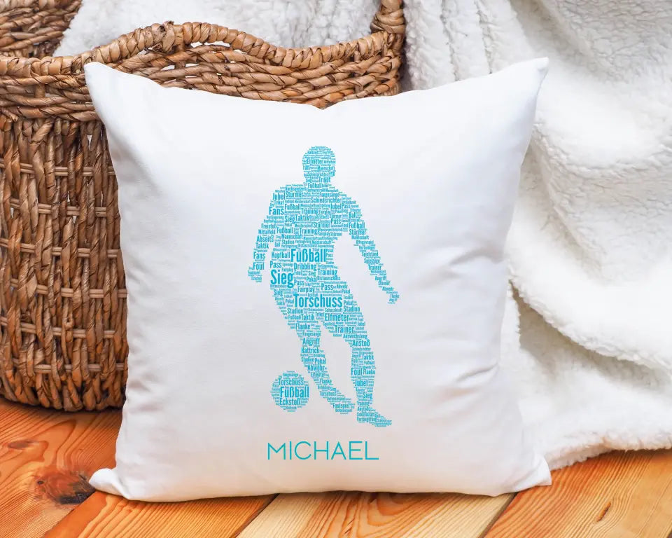 Fußball Star Kissen personalisiert – Perfektes Geschenk für Fußballfans mit Namen
