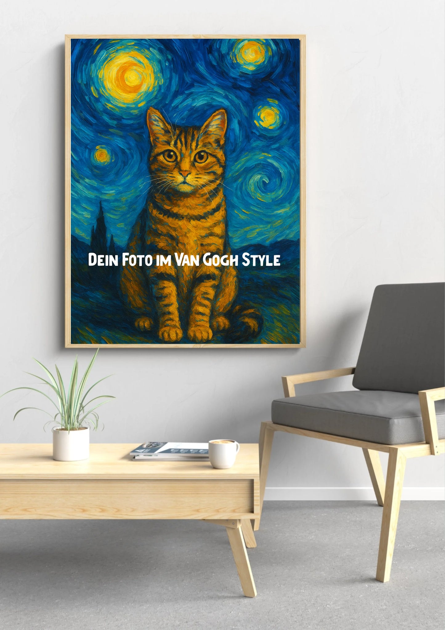 Van Gogh Stil Poster an der Wand – Personalisiertes Kunstwerk-Geschenk aus Foto