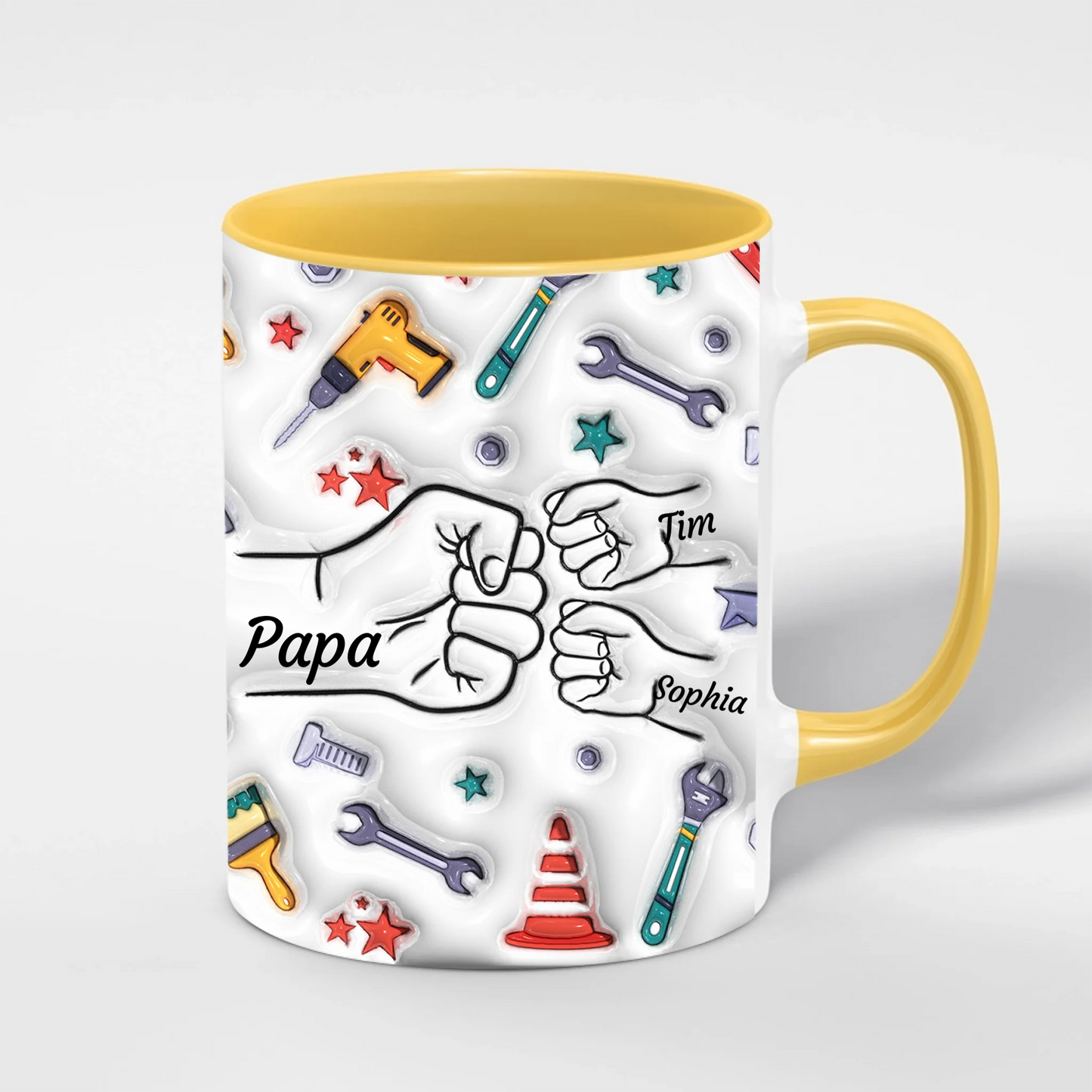 Papa Tasse Werkzeug & Namen – Geschenkidee zum Geburtstag & Weihnachten