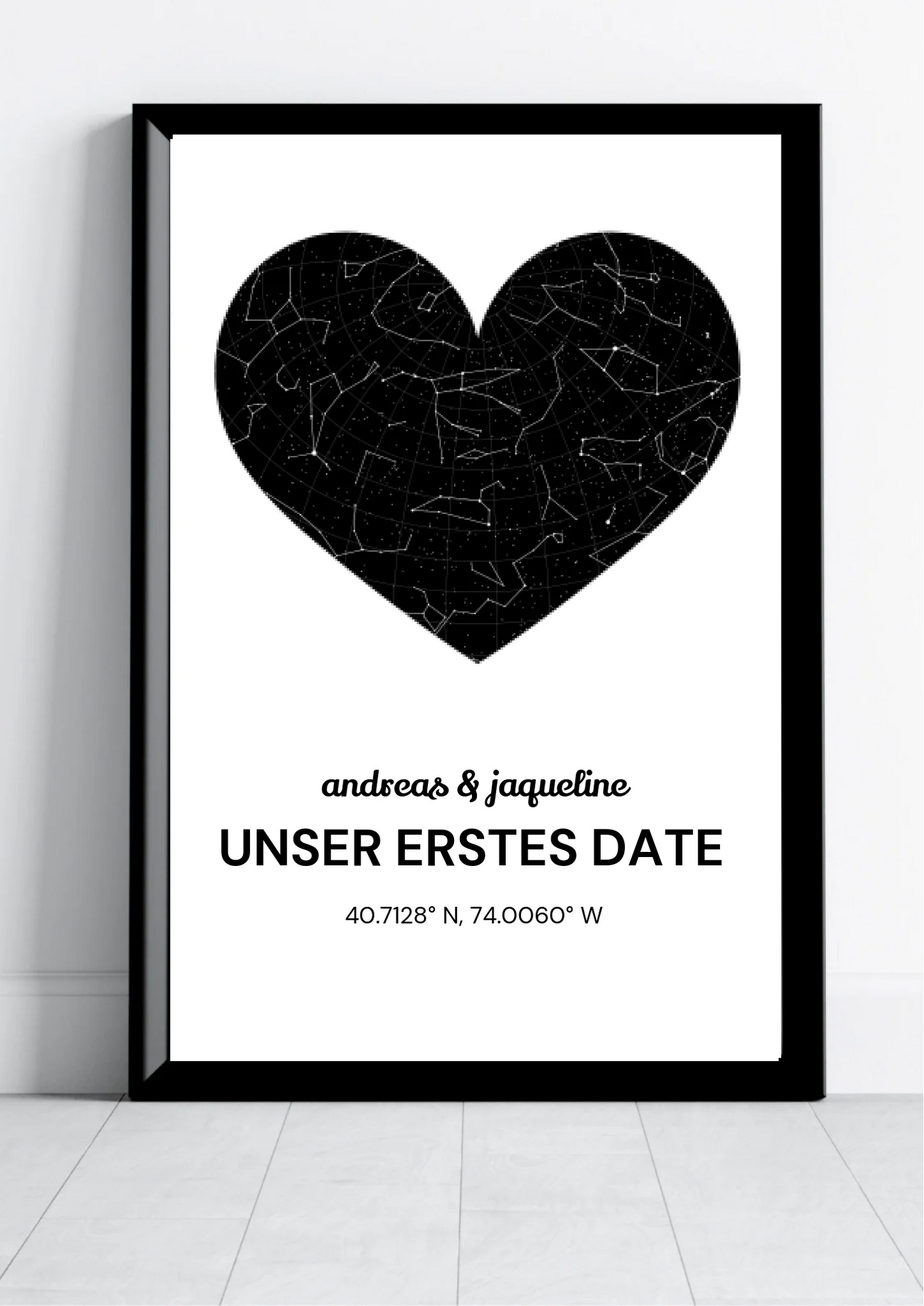 Sternenkarte Poster „Unser erstes Date" – Personalisiert