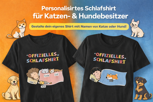Personalisiertes Schlafshirt für Katzen- und Hundebesitzer – Das perfekte Geschenk für Tierliebhaber