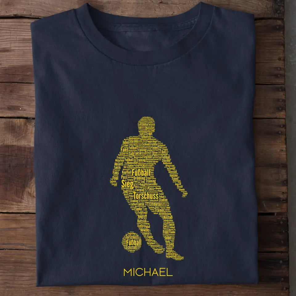 Fußball Star T-Shirt – Farbübersicht personalisiert mit Namen