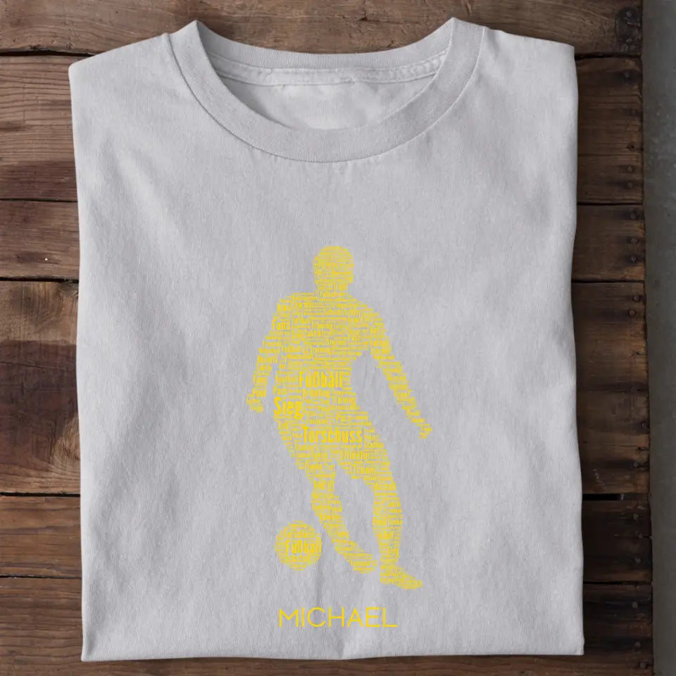 Fußball Star T-Shirt – Detailansicht Aufdruck personalisiert
