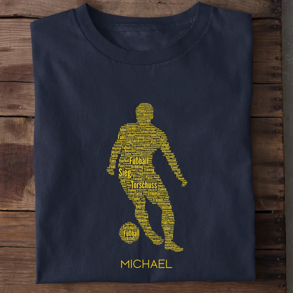 Fußball Star T-Shirt – Verschiedene Farben personalisiertes Fußball-Shirt