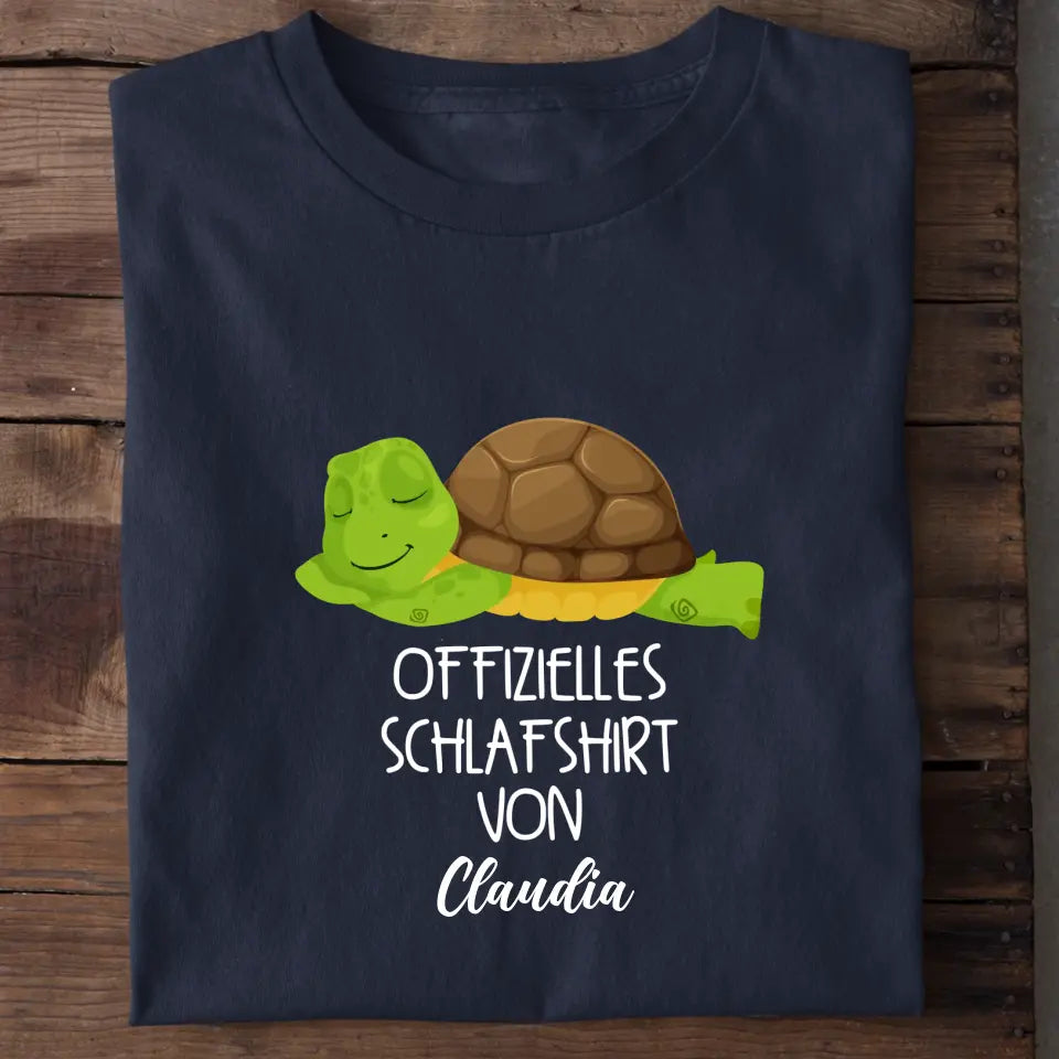 Offizielles Schlafshirt Schildkröte – Farbübersicht personalisiertes Schlafshirt