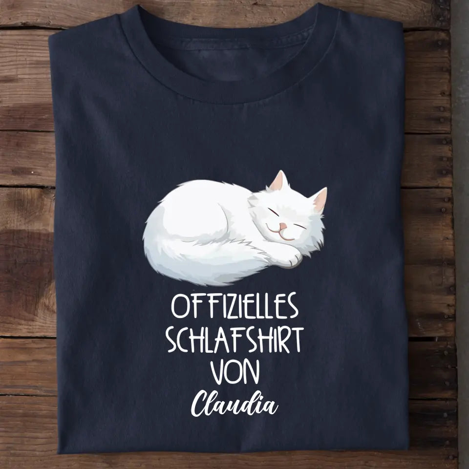 Offizielles Schlafshirt Katze mit Foto – Farbübersicht personalisiertes Schlafshirt