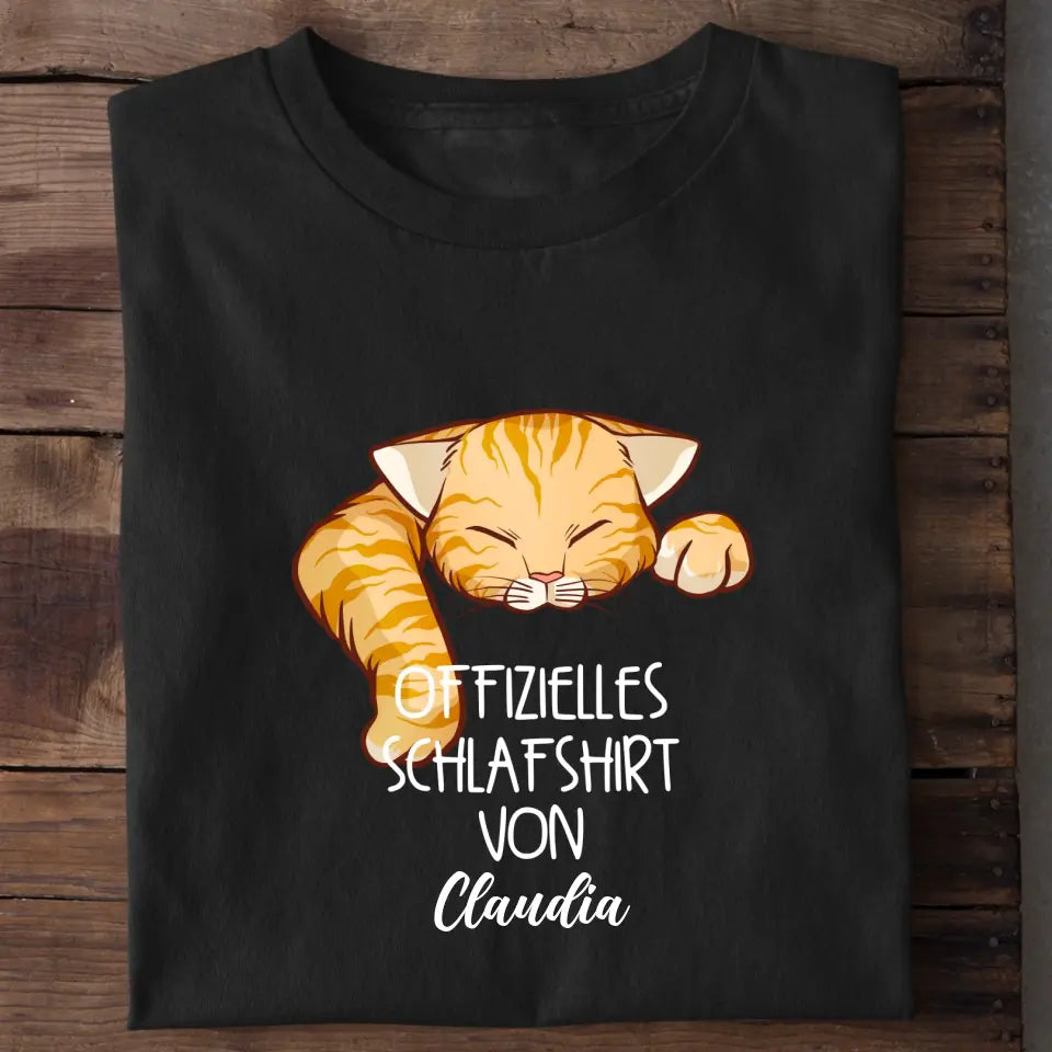 Offizielles Schlafshirt Katze mit Foto – Lifestyle Foto personalisiertes Schlafshirt