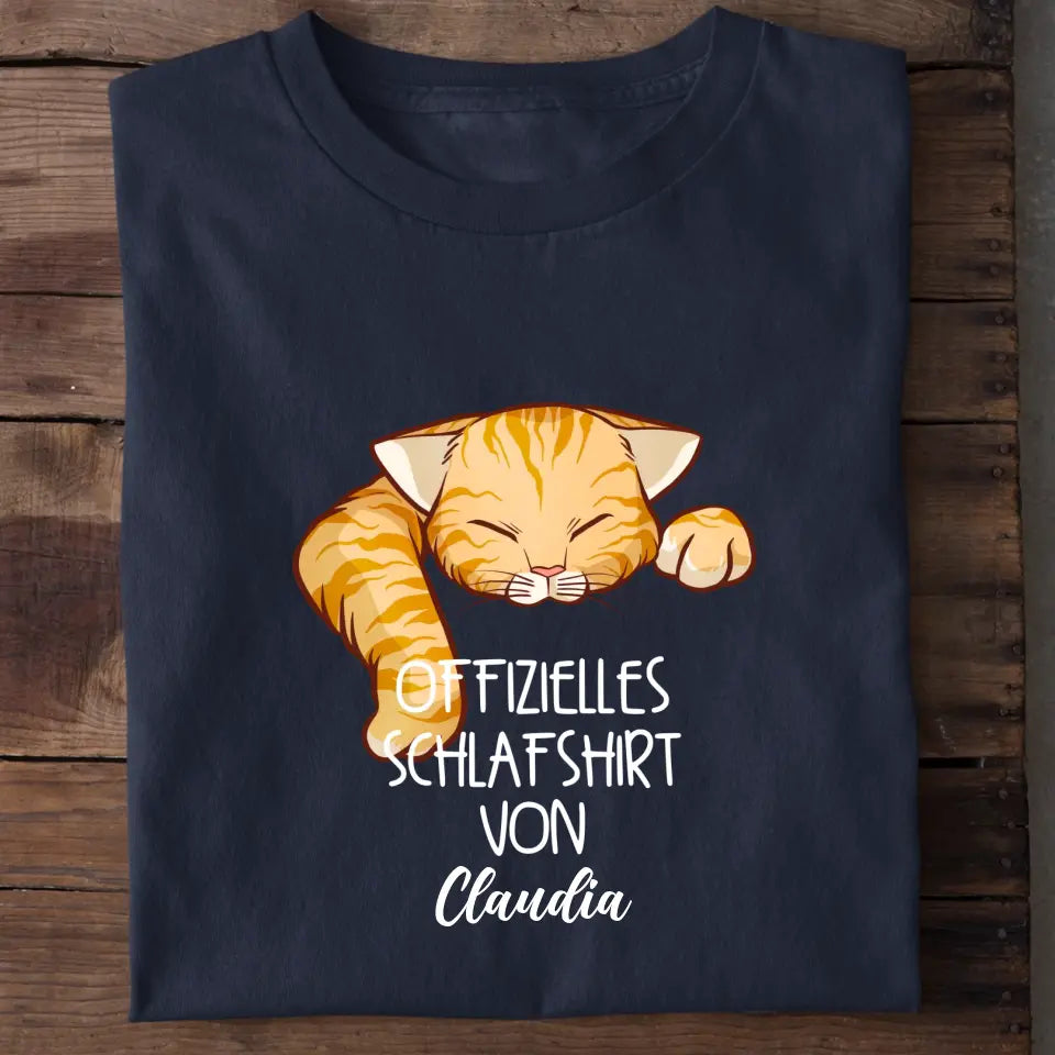 Offizielles Schlafshirt Katze mit Foto – Farbübersicht personalisiertes Schlafshirt