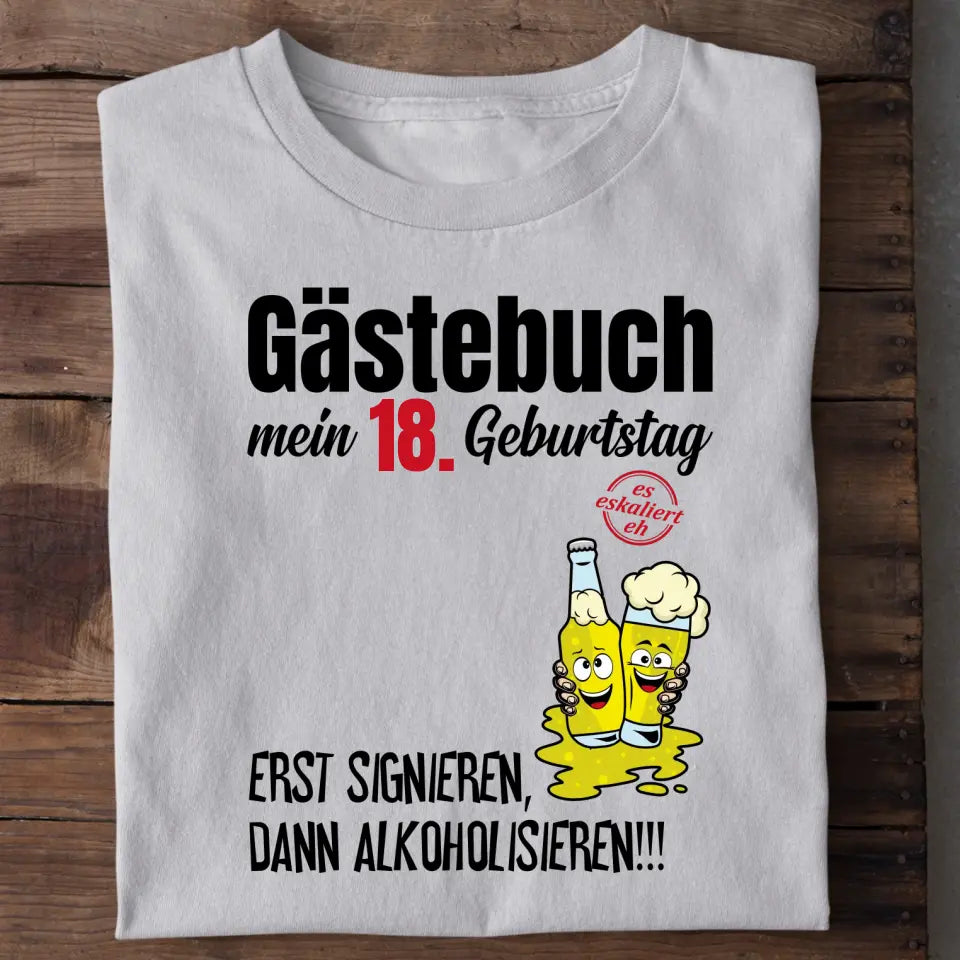 Gästebuch - Personalisiertes T-Shirt