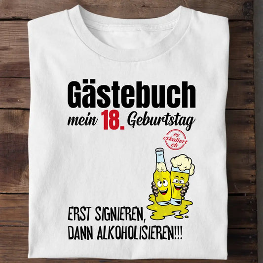 Gästebuch - Personalisiertes T-Shirt