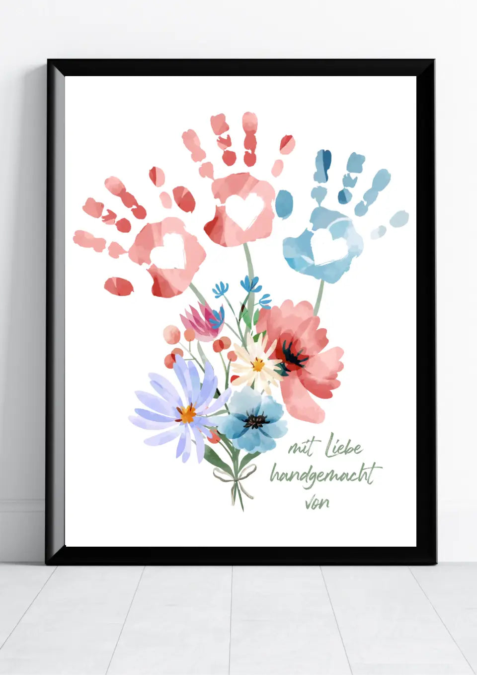 Blumenhände - Personalisiertes Poster