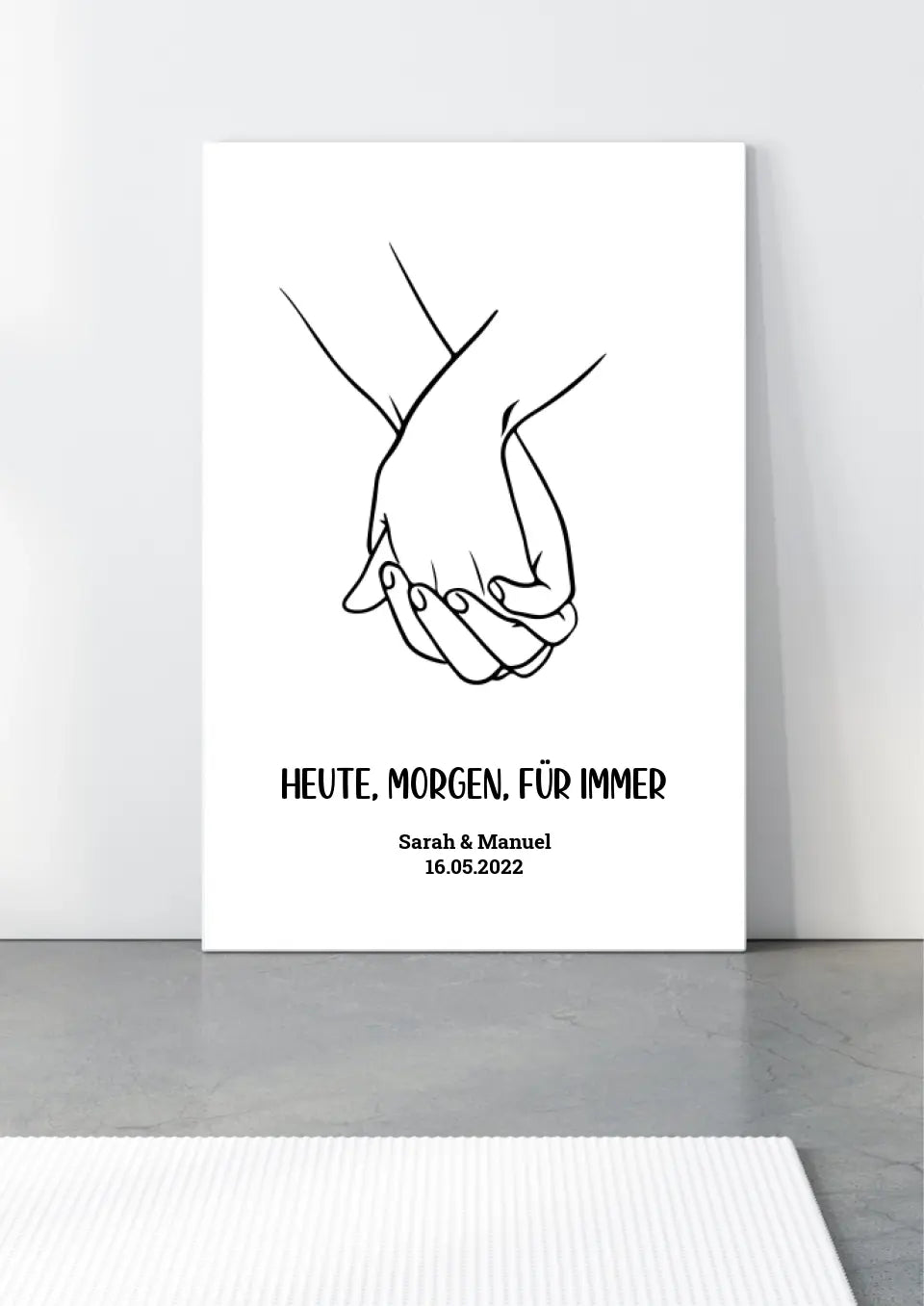 Hand In Hand - Personalisierte Leinwand