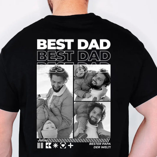 personalisiertes t-shirt – papa t-shirt mit fotos – personalisiert mit foto mit foto