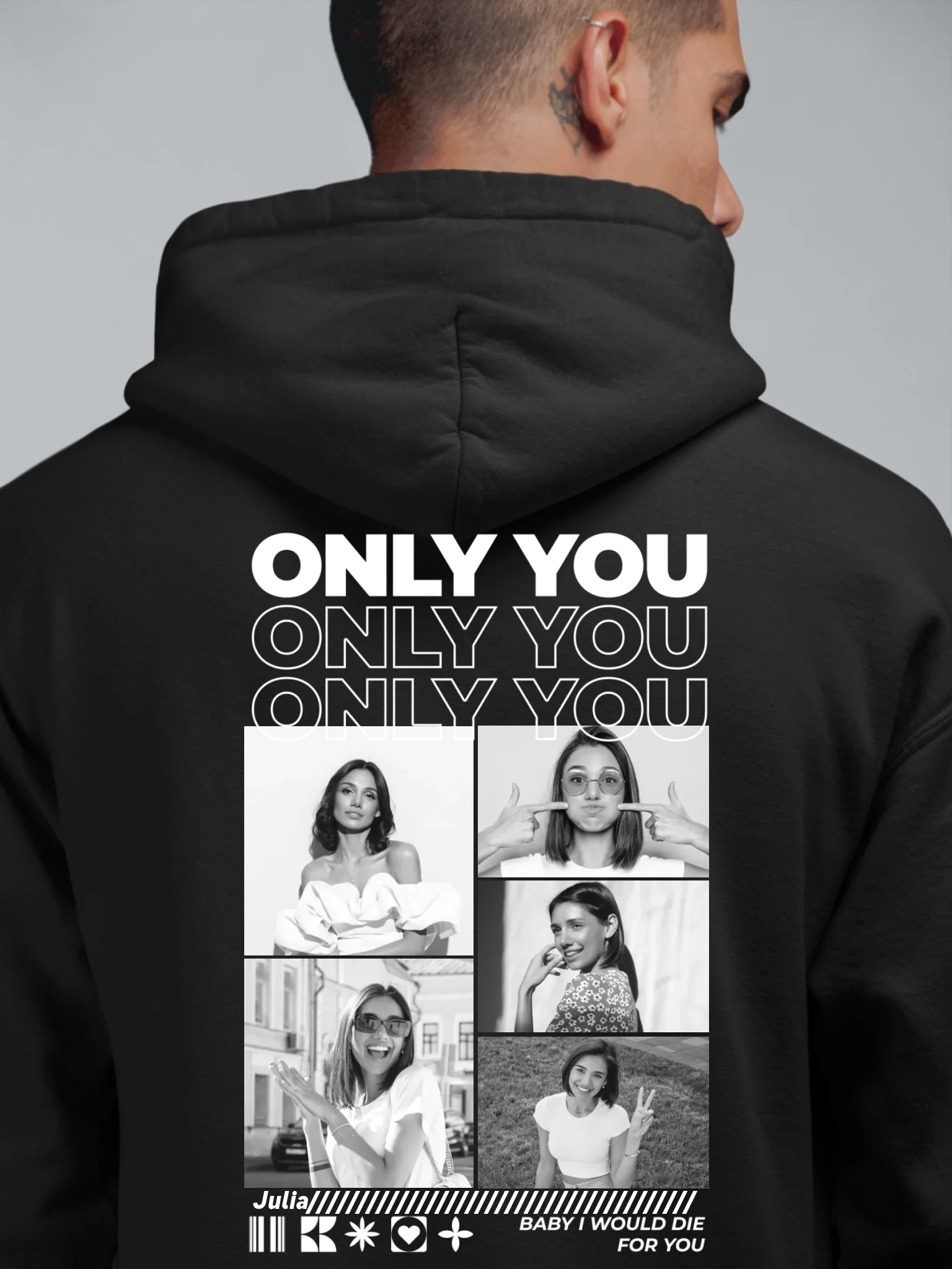 personalisiertes hoodie – only you hoodie mit fotos – personalisiert mit foto mit foto