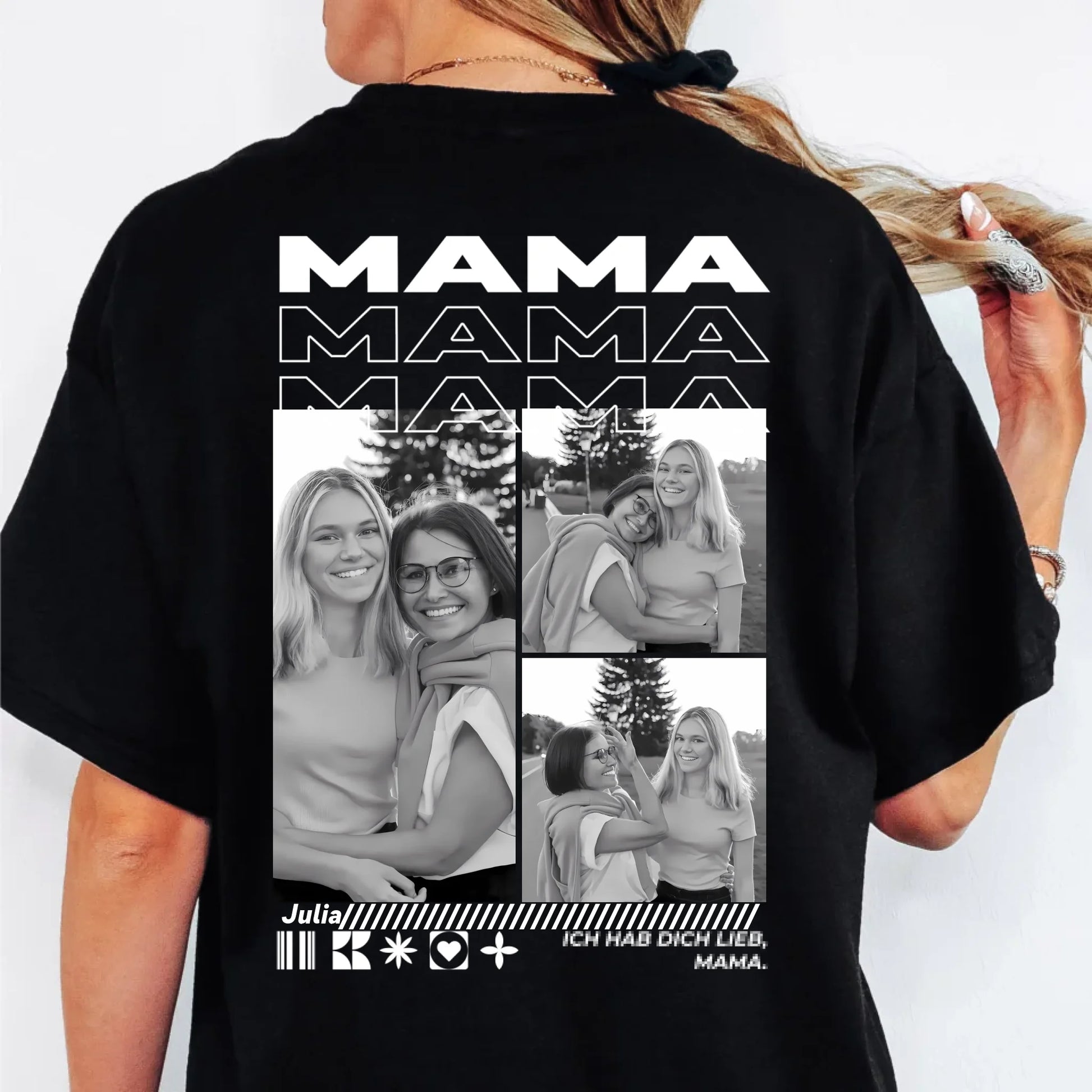 Mama T-Shirt mit Fotos personalisiert – Schönstes Muttertagsgeschenk mit eigenen Fotos