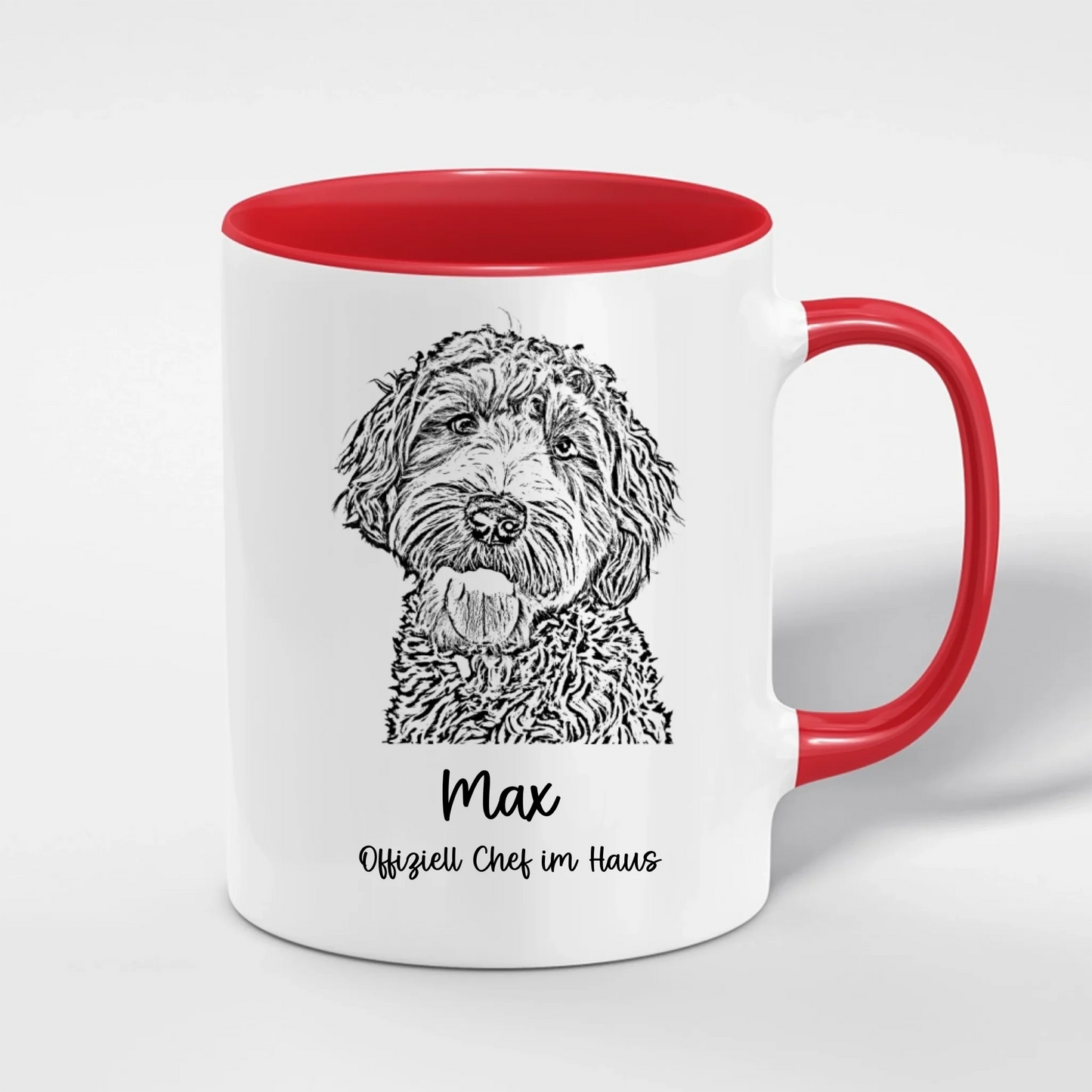 Tierportrait Tasse – Lifestyle Foto personalisierte Tasse für Tierbesitzer