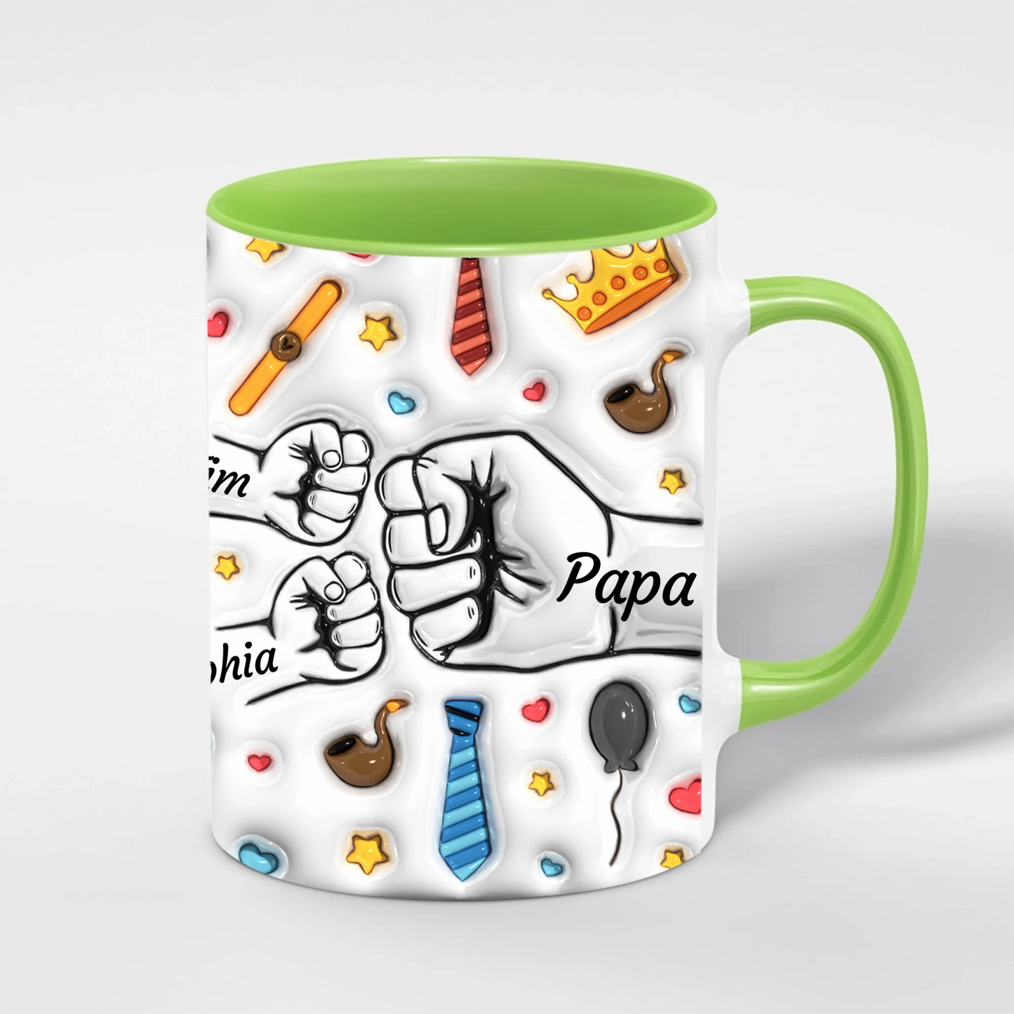 Best Dad Ever Tasse – verschiedene Farbvarianten der personalisierten Papa-Tasse
