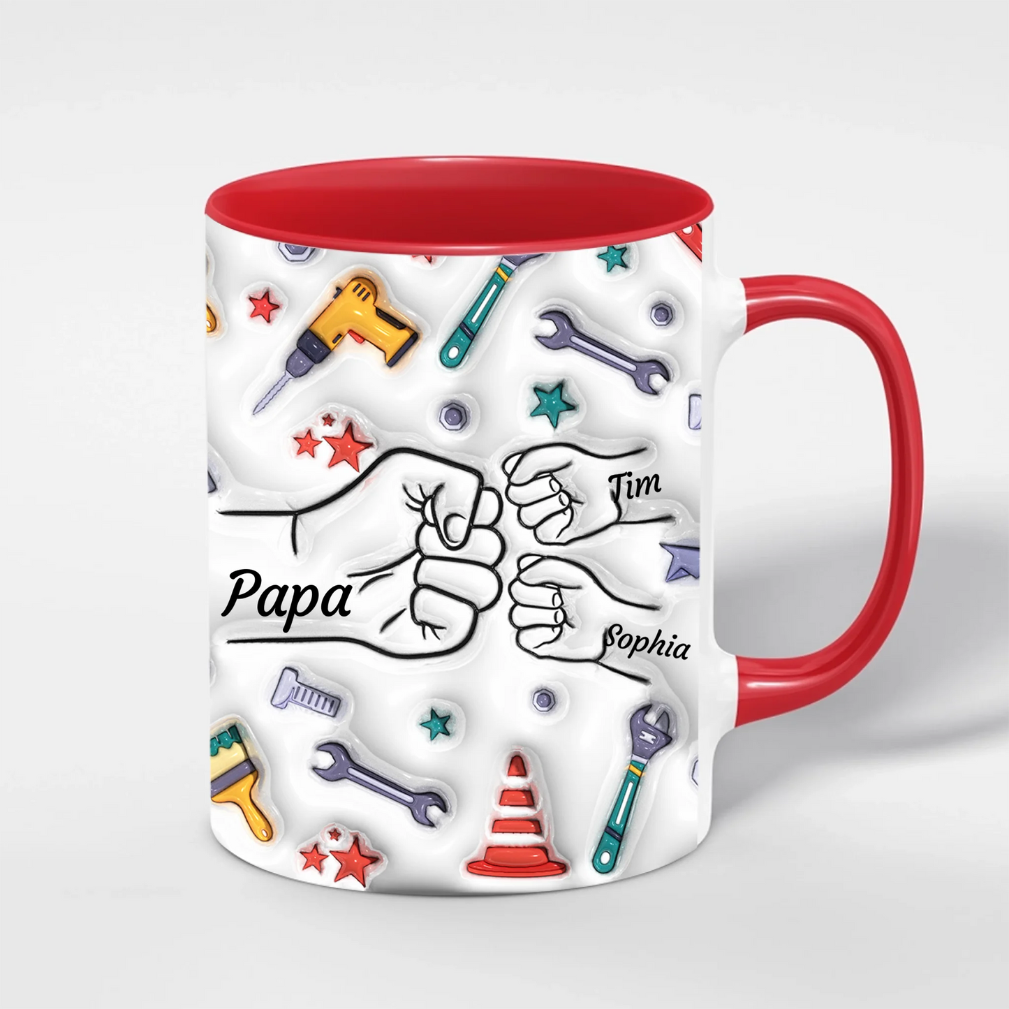 Personalisierte Werkzeug Tasse – Vatertagsgeschenk für den Heimwerker-Papa