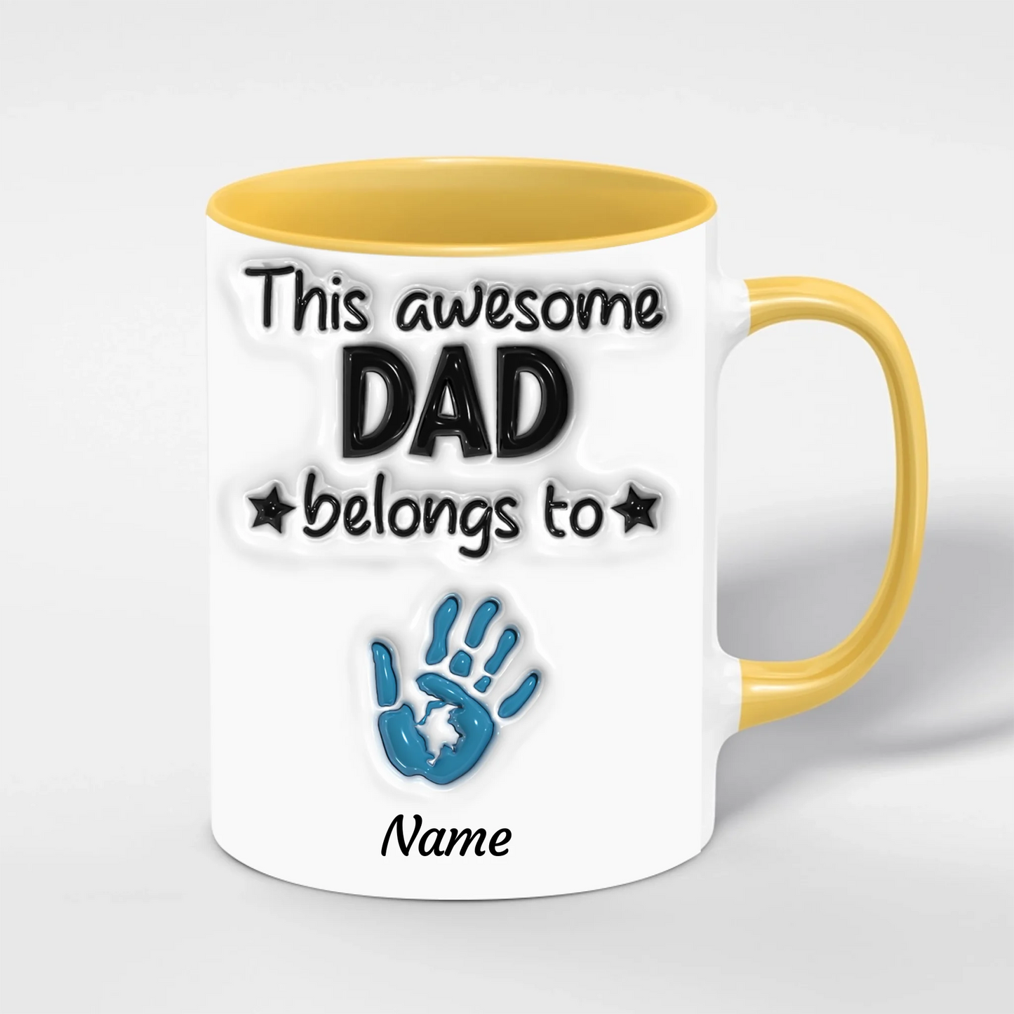 Papa Tasse mit Handabdrücken & Namen – Geschenkidee zum Geburtstag & Weihnachten
