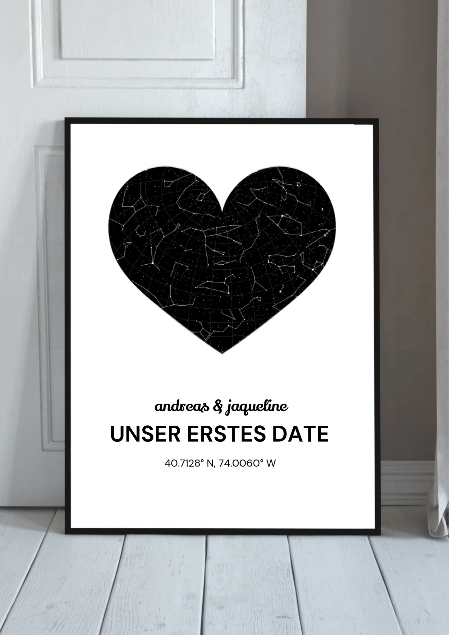 Sternenkarte Poster „Unser erstes Date" – Personalisiert