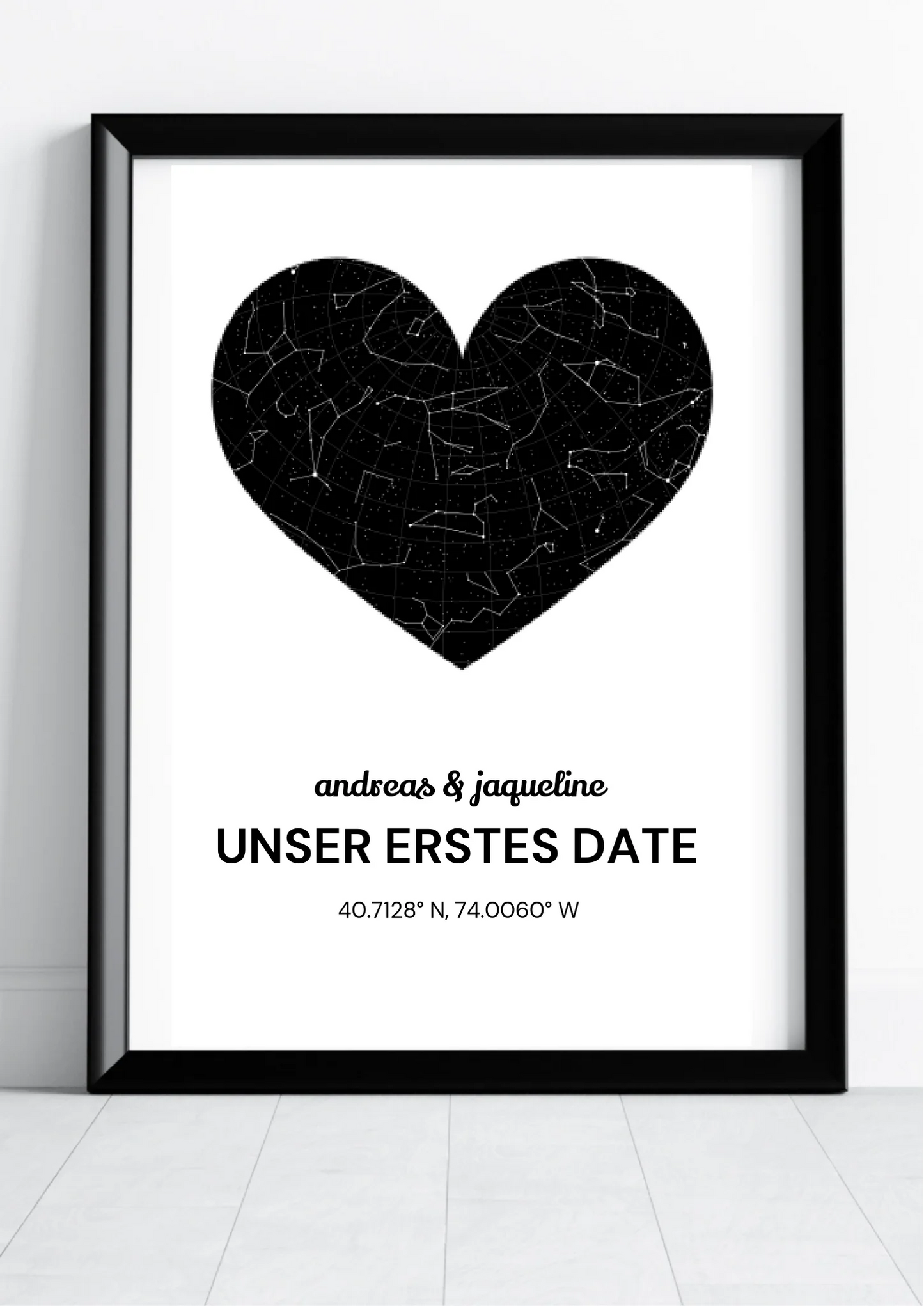 Sternenkarte Poster „Unser erstes Date" – Personalisiert