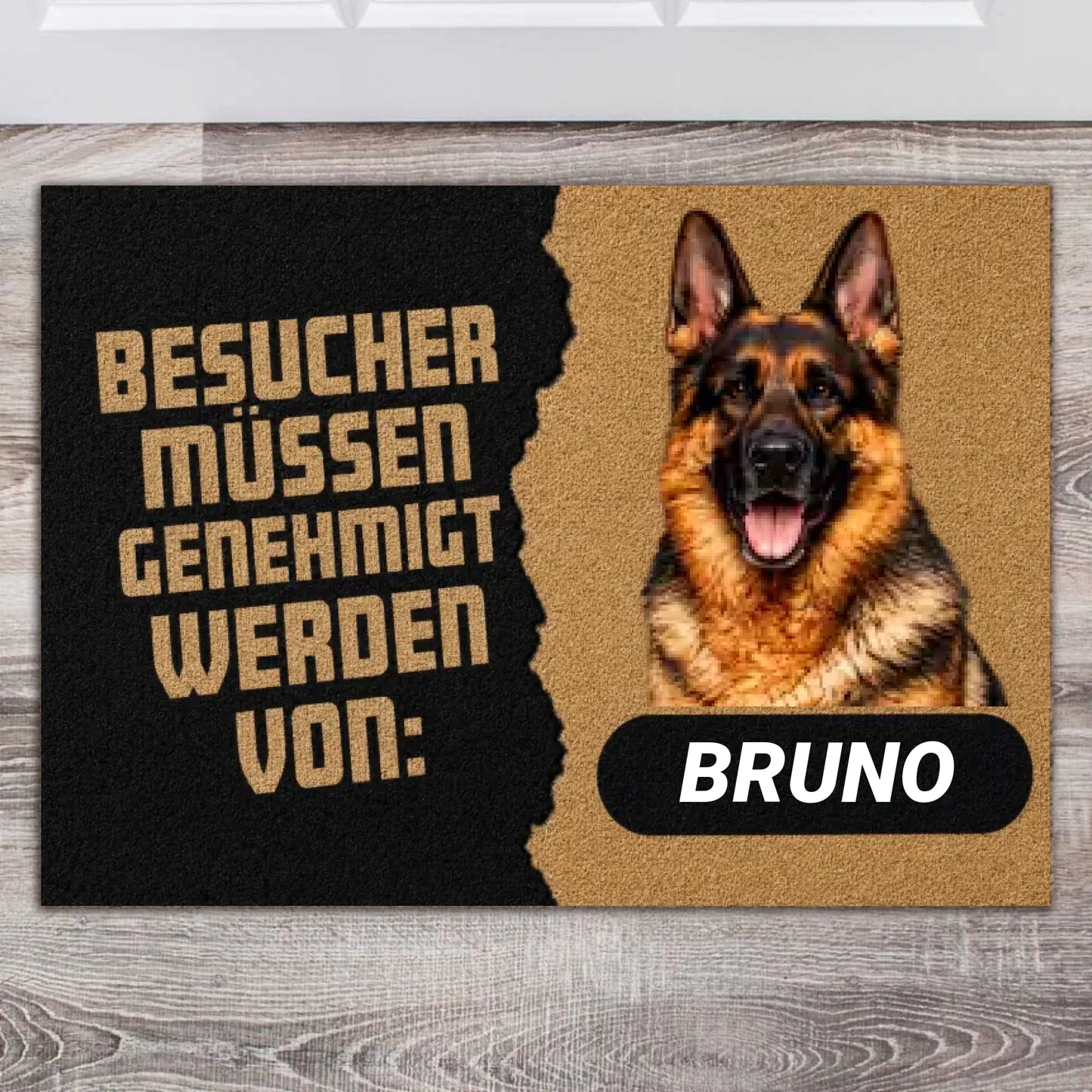 Hunde Fußmatte - personalisiert mit Foto & Name