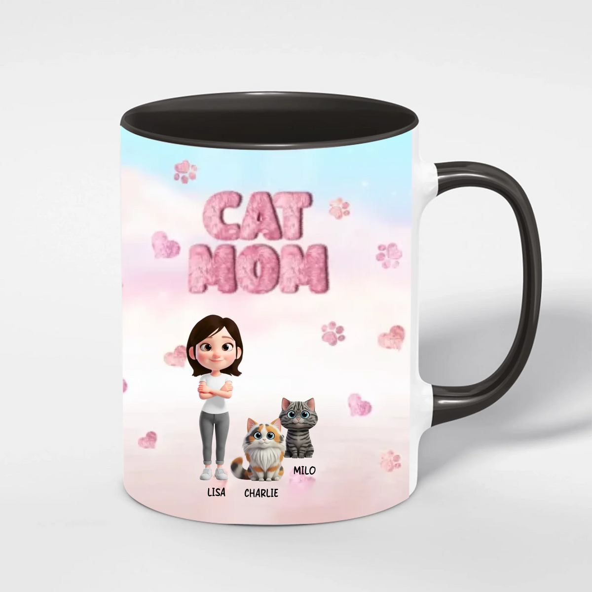 Katzenmama Tasse personalisiert – Cat Mom Tasse mit Katzenfoto & Name