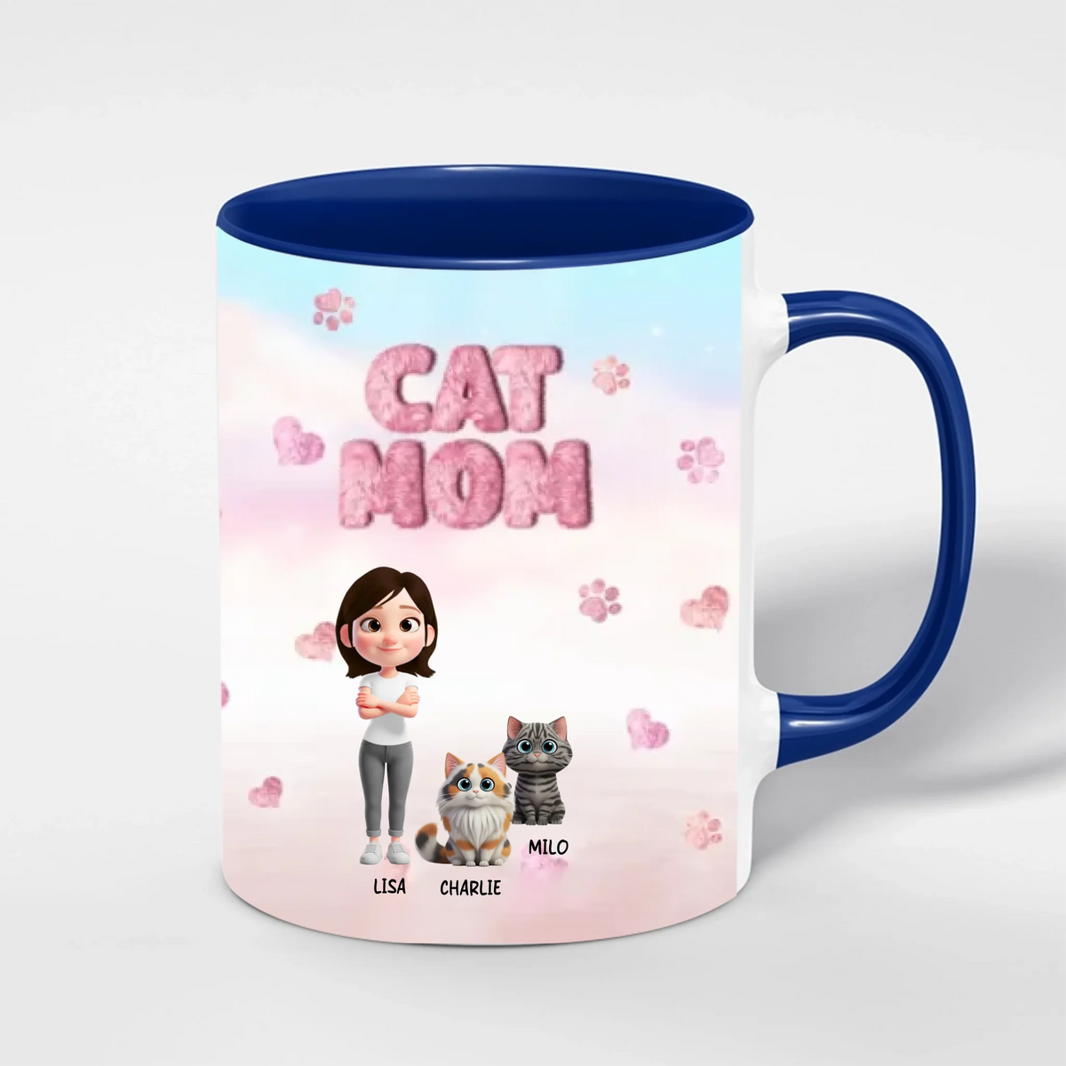 Katzenmama Tasse personalisiert – Cat Mom Tasse mit Katzenfoto & Name