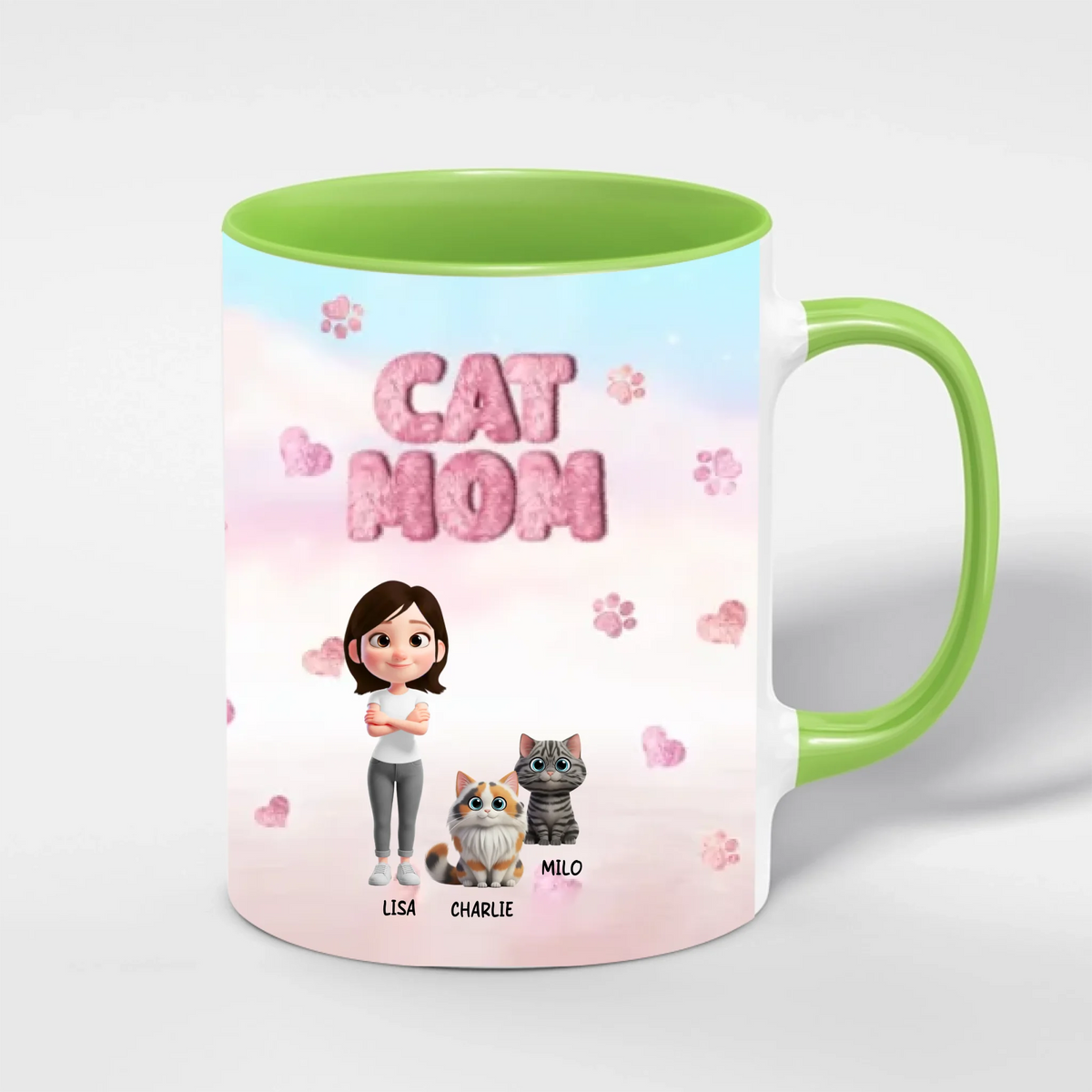 Katzenmama Tasse personalisiert – Cat Mom Tasse mit Katzenfoto & Name