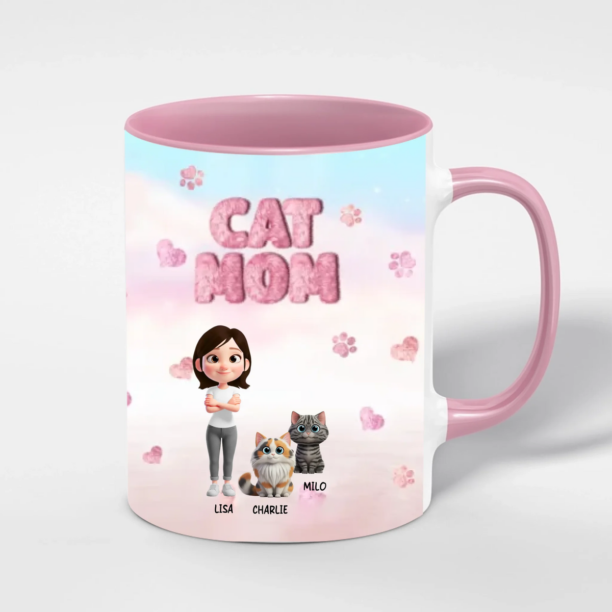 Katzenmama Tasse personalisiert – Cat Mom Tasse mit Katzenfoto & Name