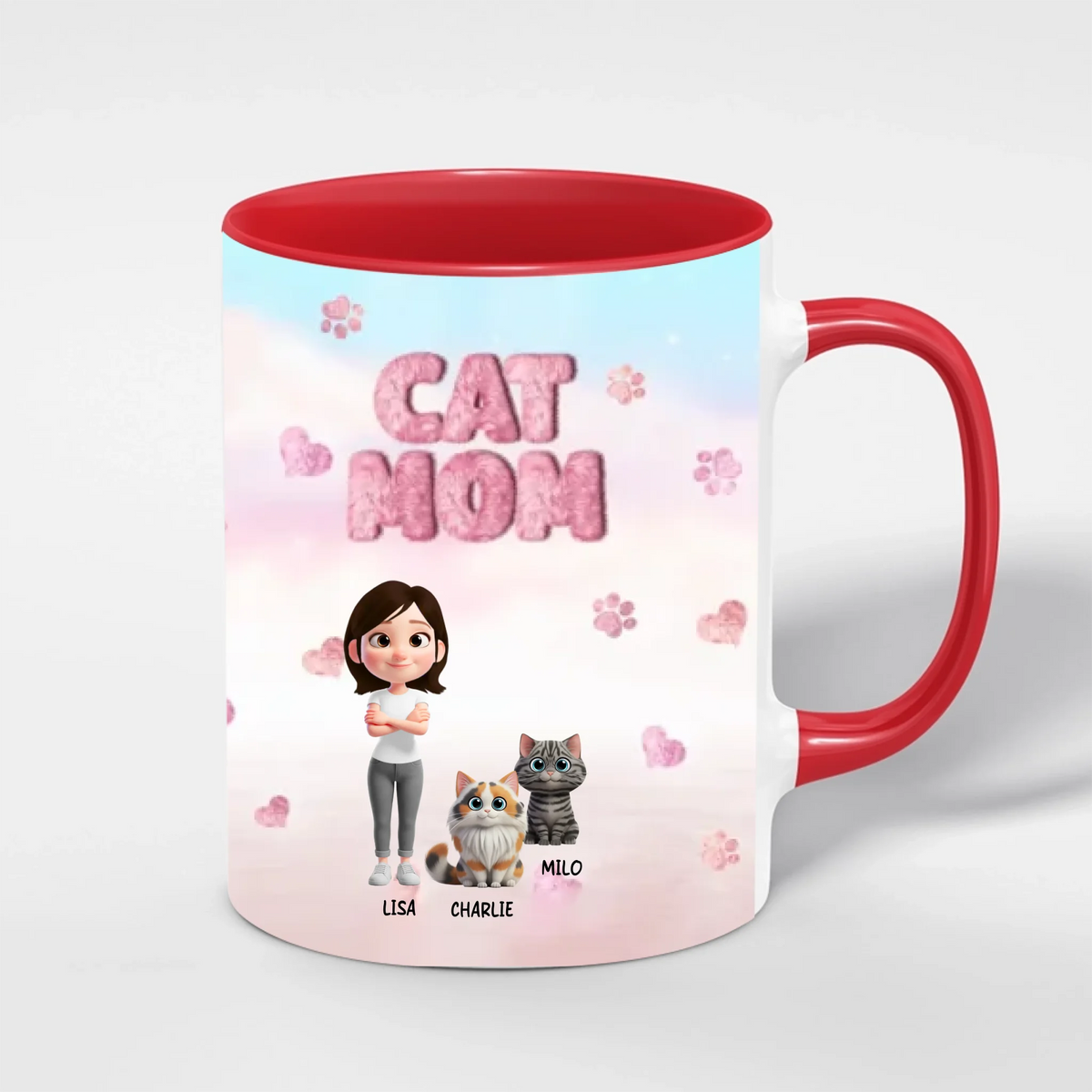 Katzenmama Tasse personalisiert – Cat Mom Tasse mit Katzenfoto & Name