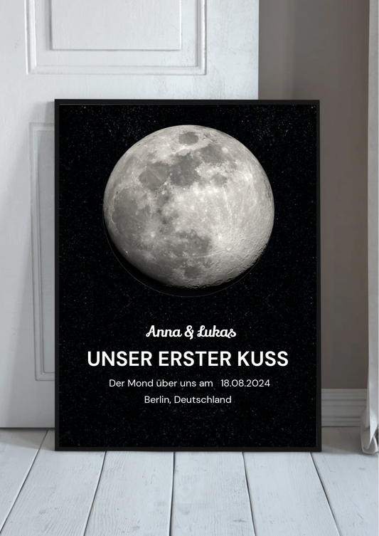 Mondphasen Poster personalisiert – Der Mond an eurem besonderen Tag