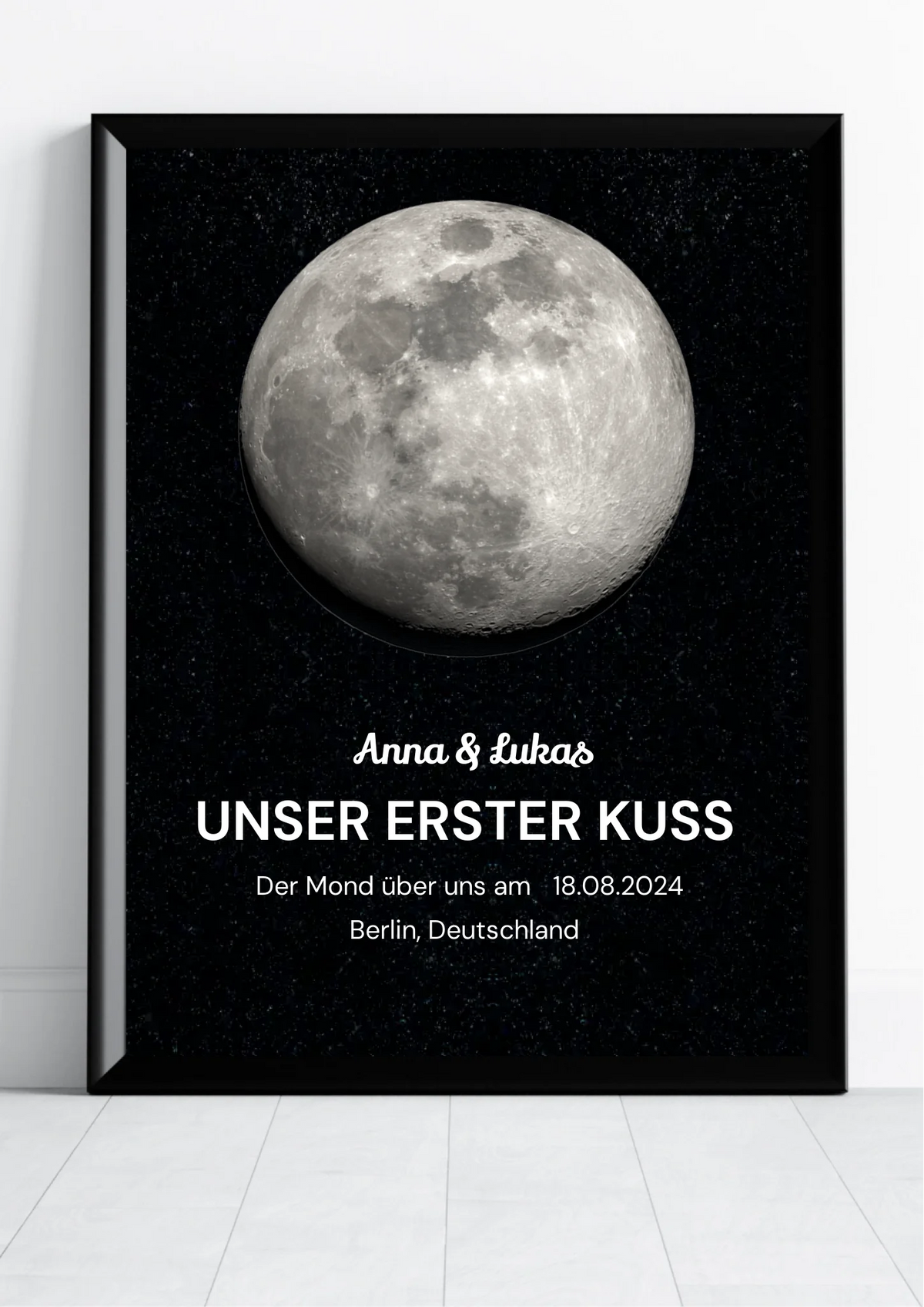 Mondphasen Poster personalisiert – Der Mond an eurem besonderen Tag
