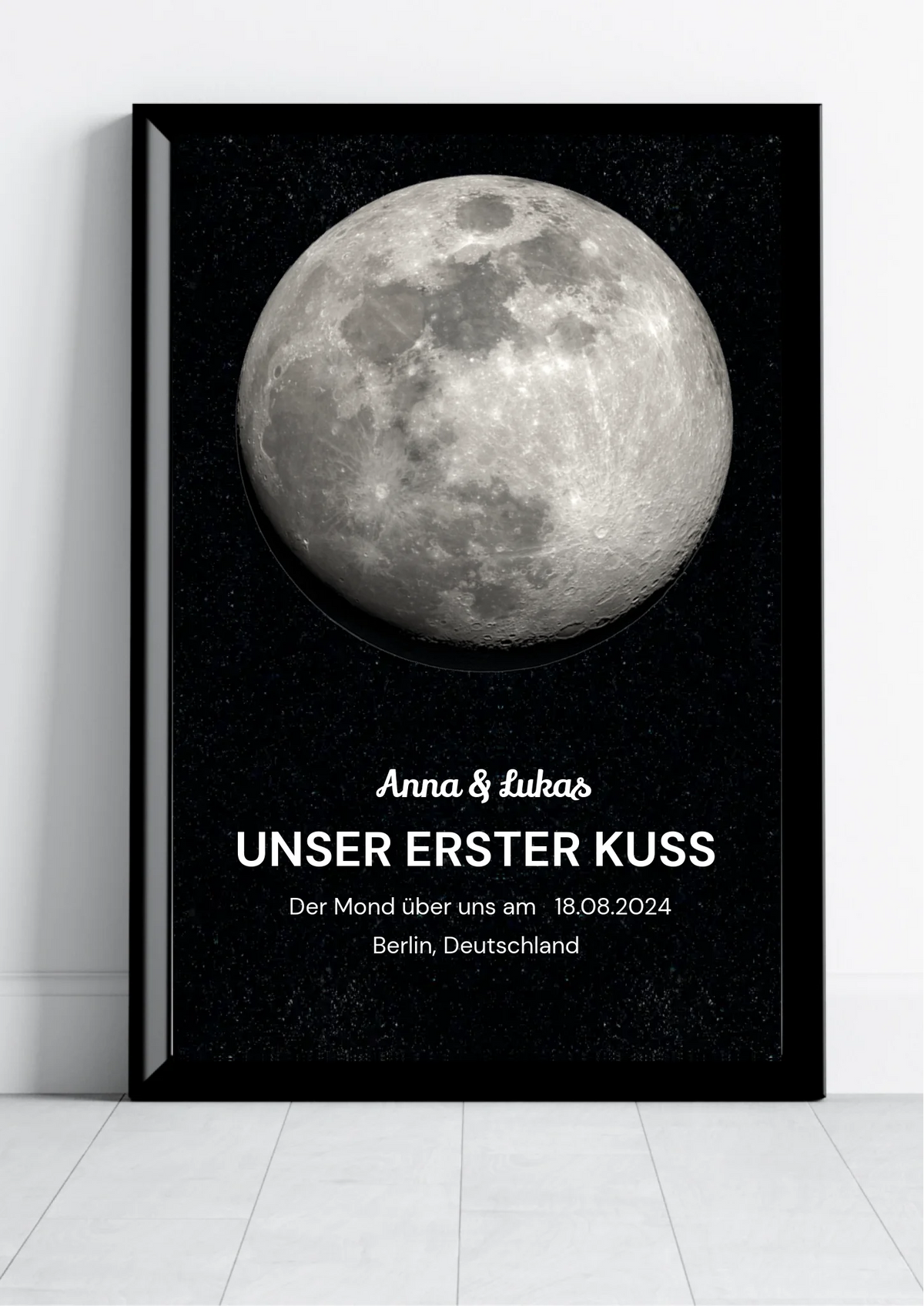 Mondphasen Poster personalisiert – Der Mond an eurem besonderen Tag