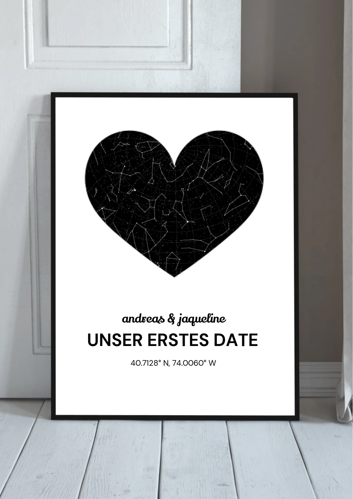 Sternenkarte Poster „Unser erstes Date" – Personalisiert