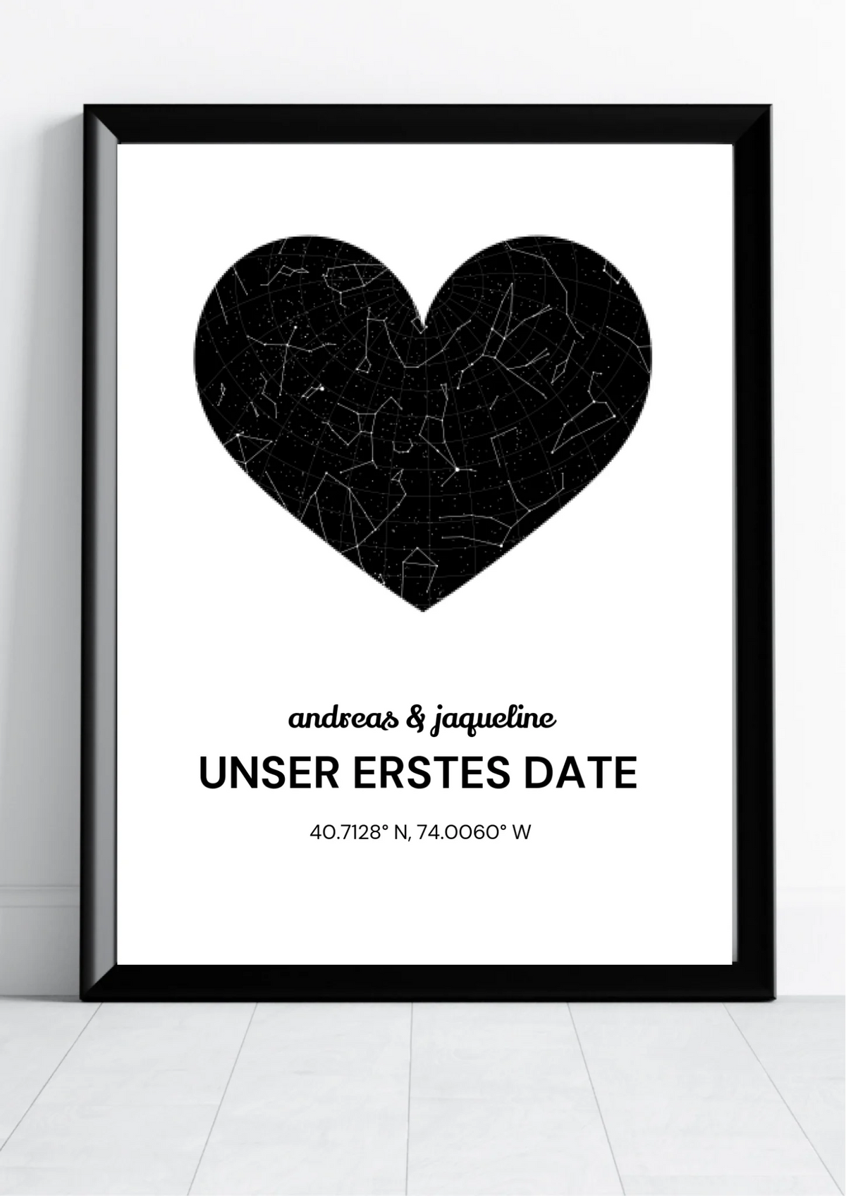 Sternenkarte Poster „Unser erstes Date" – Personalisiert