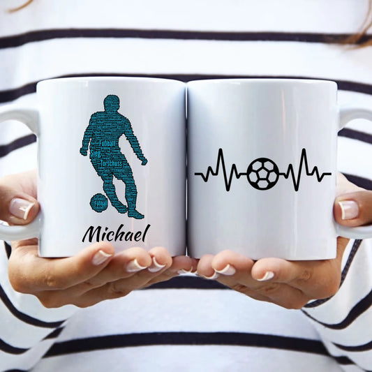 Fußball Star Tasse personalisiert – Geschenk für Fußballfans mit Namen