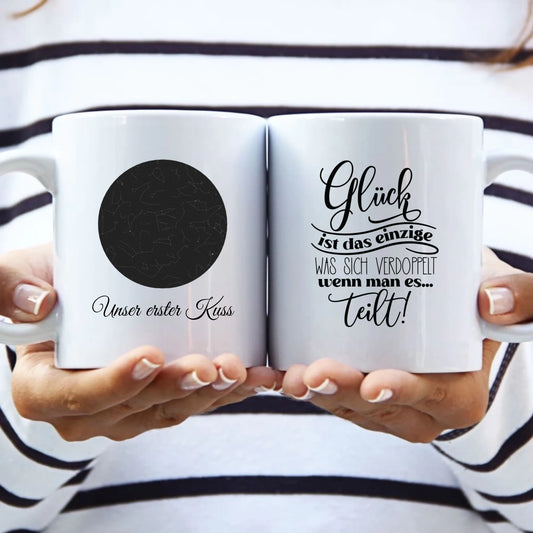 Sternenkarte Tasse personalisiert – Romantische Tasse mit Namen & Datum