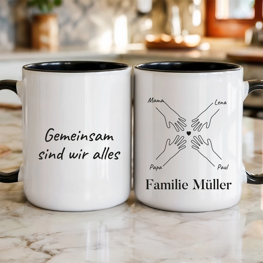 Familienhände-Tasse