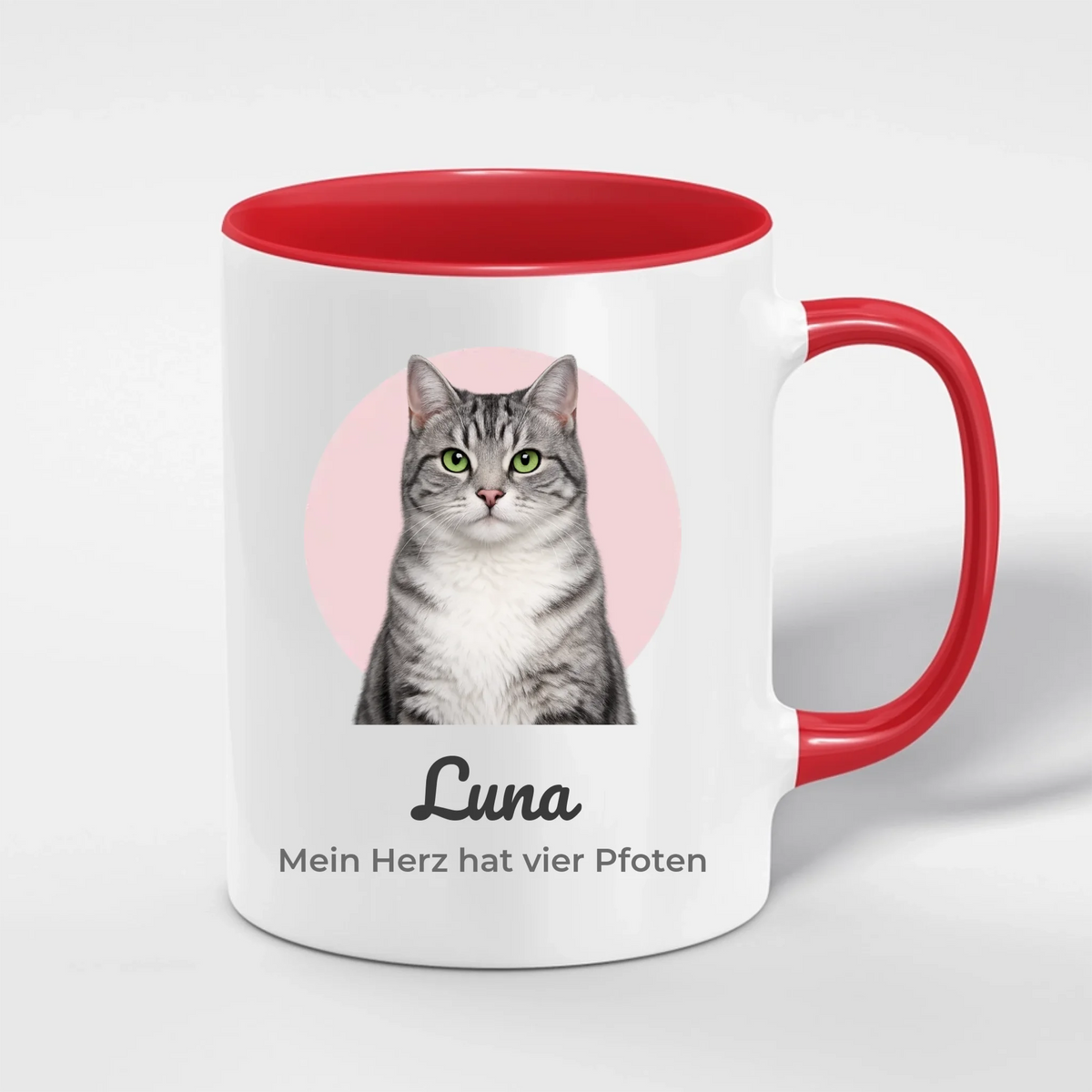 Haustier Porträt Tasse mit Foto & Name