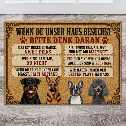 Hunde Fußmatte mit Foto