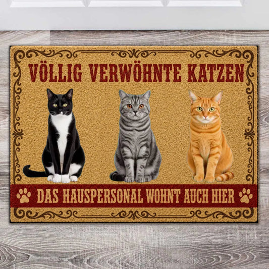 Katzen Fußmatte mit Fotos – Personalisiert für Katzenbesitzer