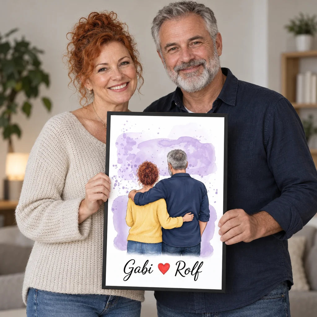 Pärchen-Poster personalisiert als Geschenk