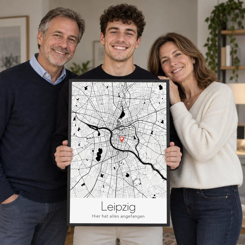Stadtkarten-Poster personalisiert als Geschenk