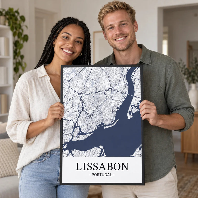 Stadtkarten-Poster mit Namen personalisiert als Geschenk