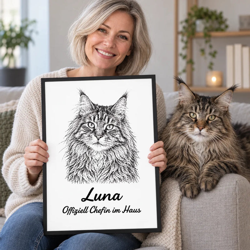 Tierporträt-Poster personalisiert als Geschenk